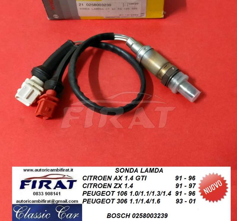 SONDA LAMDA CITROEN AX-ZX PEUGEOT 106-306 (0258003239)